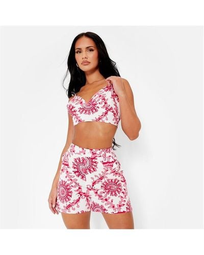 I Saw It First Printed Tailored Shorts Co-ord