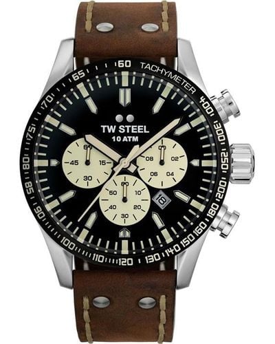 TW Steel Stainless Steel Classic Analogue Watch - Black