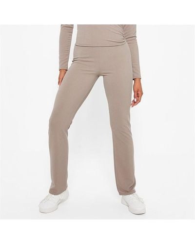 I Saw It First Rib Straight Leg Trousers Co-ord - Pink