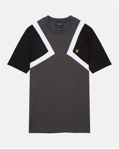 Lyle & Scott Lyle Striped T Shirt Sn31 - Black