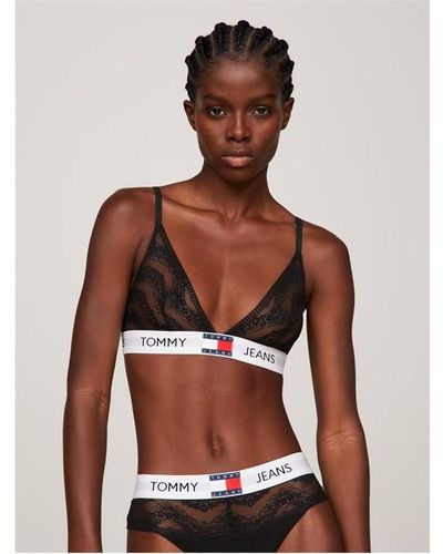 Tommy Hilfiger Lace Triangle Bralette - Brown
