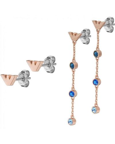 Emporio Armani Ladies Jewellery Bronze Egs3013set - Metallic