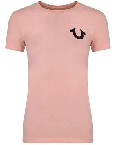 True Religion World Tour Logo T Shirt - Pink