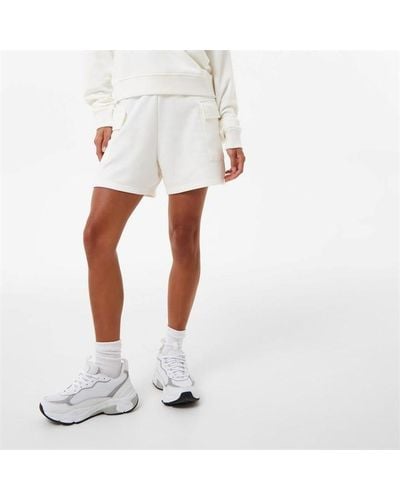 Jack Wills Cargo Fleece Shorts - White