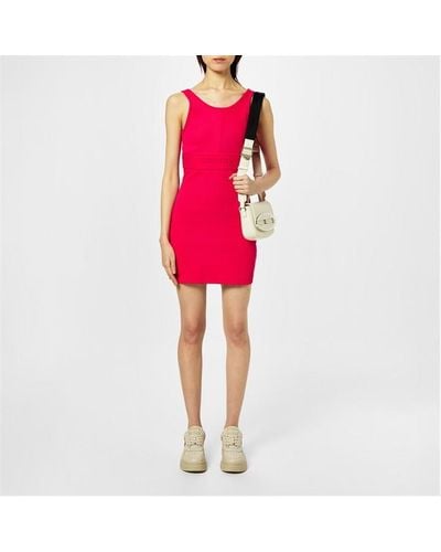 Tommy Hilfiger Jersey Bodycon Dress - Red