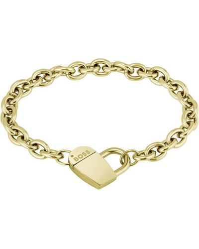 BOSS Ladies Dinya Light Yellow Gold Ip Bracelet - Metallic