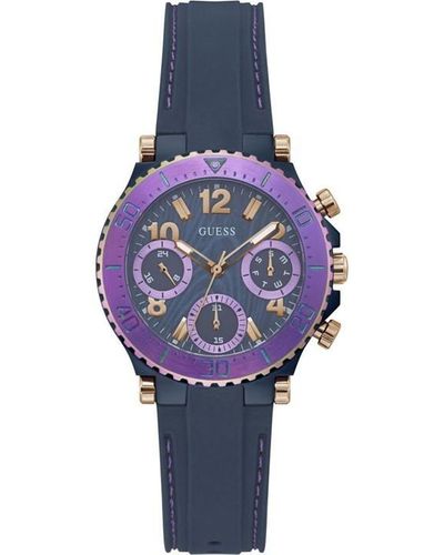 Guess Ladies Cosmic Purple Navy Watch Gw0466l2