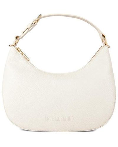 Love Moschino Small Logo Hobo Bag - White