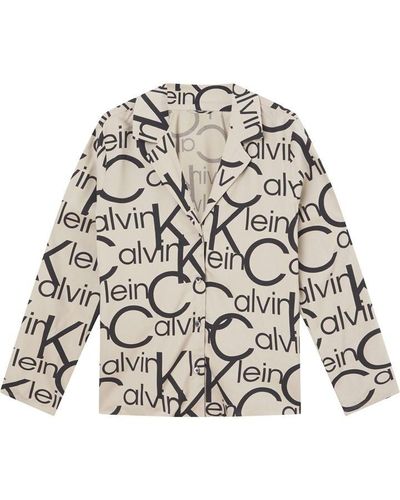 Calvin Klein 000qs6848e Long Sleeve V Neck T-shirt - Grey