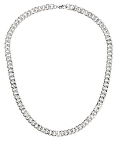 Fabric Curb Chain Necklace - Metallic