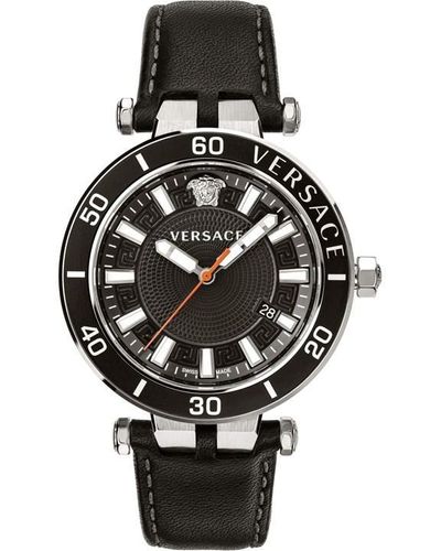 Versace Sport Stainless Steel Luxury Analogue Quartz Watch Vez300221 - Black