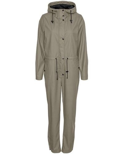 Vero Moda Coated Jumpsuit - Grey