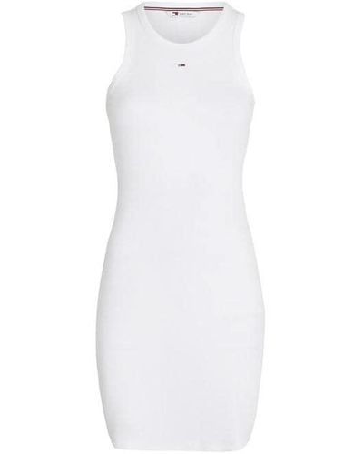 Tommy Hilfiger Essential Rib Tank Bodycon Dress - White