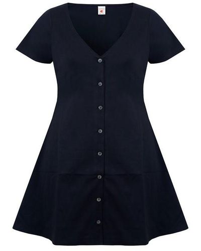 SoulCal & Co California Button Up Dress Ld43 - Blue