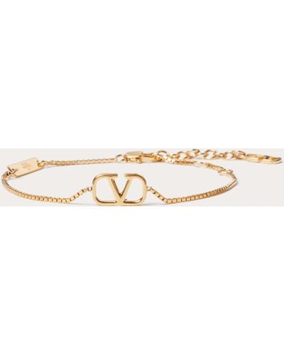 Valentino Garavani Vlogo Signature Metal Bracelet - Natural