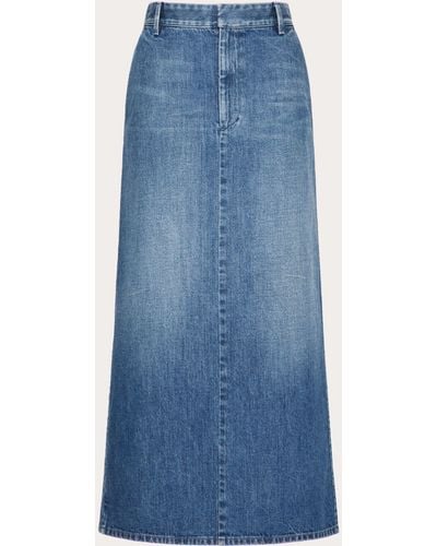 Valentino Medium Blue Denim Skirt