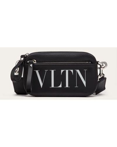 Valentino Garavani Petit sac à bandoulière VLTN en cuir - Noir