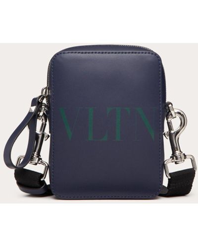 Valentino Garavani Small Vltn Leather Shoulder Bag - Blue