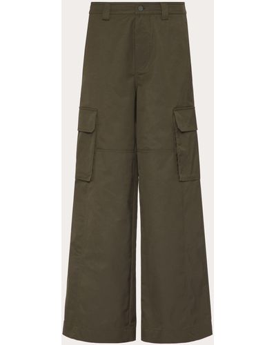 Valentino Nylon Cargo Trousers - Green