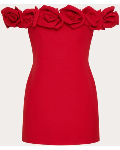 Valentino Crepe Couture Short Dress - Red