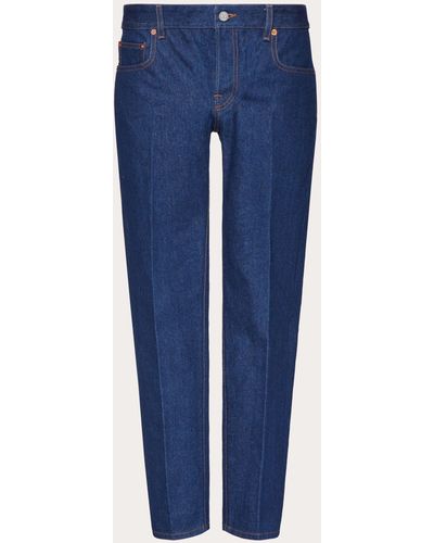 Valentino Denim Pants With Maison Tailoring Label - Blue