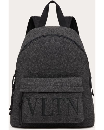 Valentino Garavani Vltn Felt Backpack - Black