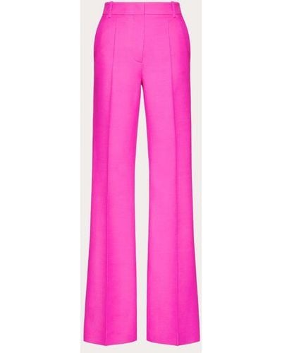 Valentino Pantaloni in crepe couture - Rosa