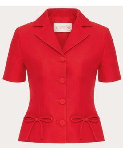 Valentino Crepe Couture Jacket - Red