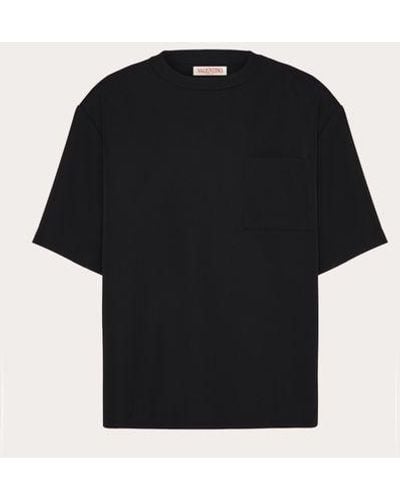 Valentino T-shirt in grisaglia di lana - Nero