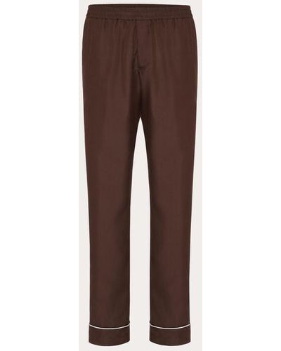 Valentino Pantalone pigiama in seta - Marrone