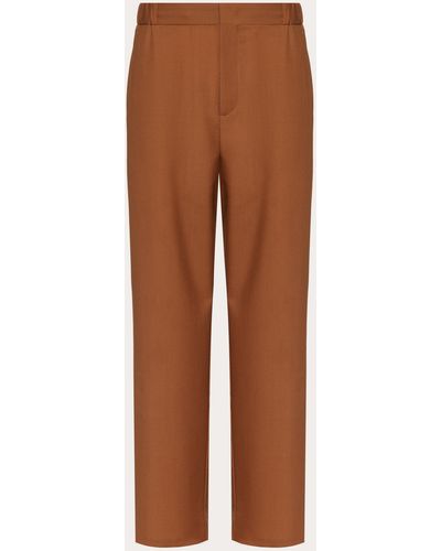 Valentino Mohair Wool Pants - Brown