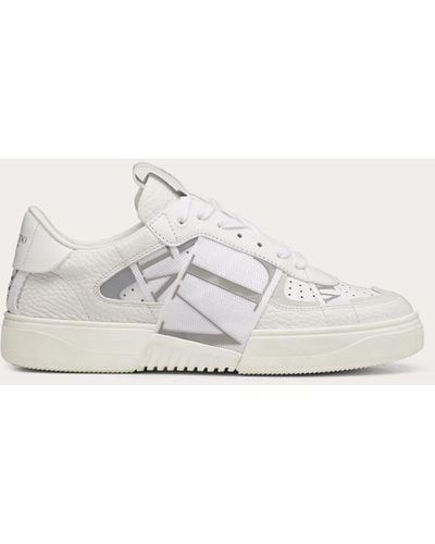 Valentino Garavani Vl7n Sneaker In Banded Calfskin Leather - White