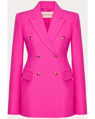 Valentino Crepe Couture Jacket - Pink