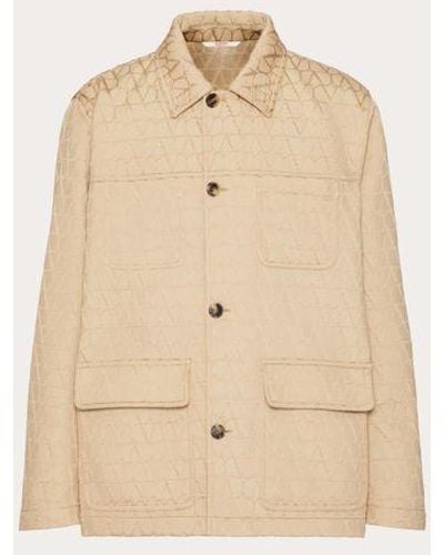 Valentino Toile Iconographe Pattern Heavy Cotton Jacket - Natural