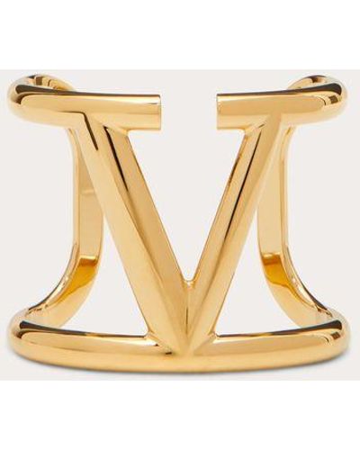Valentino Garavani Vlogo Signature Bracelet In Metal And Swarovski® Crystals - Natural