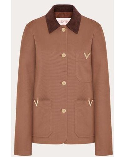Valentino Couture Canvas Caban - Brown