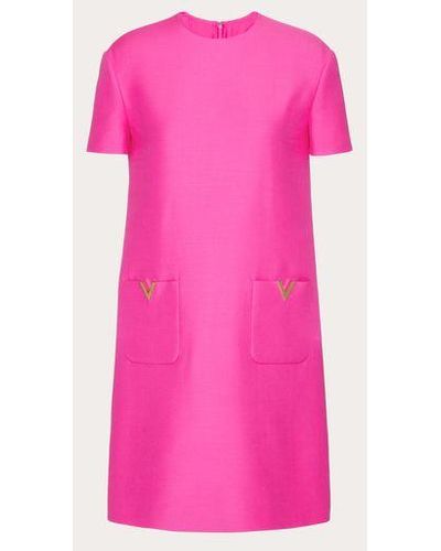 Valentino Crepe Couture Short Dress - Pink
