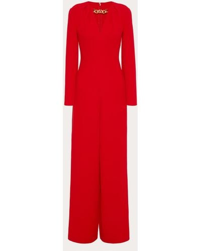Valentino Cady Couture Vlogo Chain Jumpsuit - Red