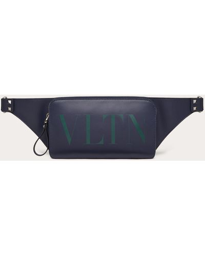 Valentino Garavani Leather Vltn Belt Bag - Blue