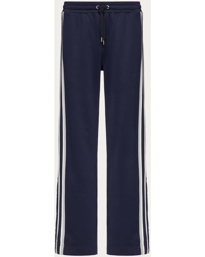 Valentino Jersey Trousers With Vlogo Signature Patch - Blue