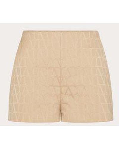Valentino Shorts in cotton cordura toile iconographe - Neutro