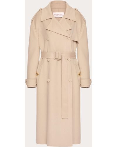 Valentino Double-faced Cashmere Coat - Natural