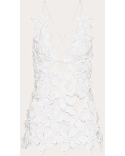 Valentino Embroidered Piquet Top - Natural
