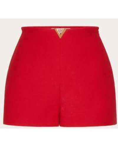 Valentino Shorts in crepe couture - Rosso