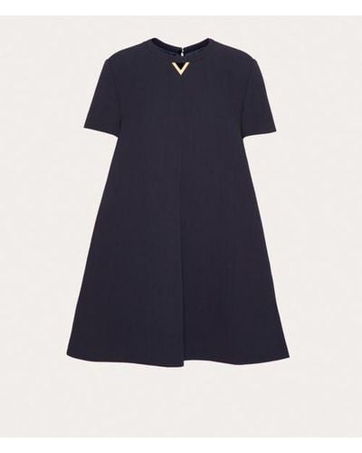 Valentino Structured Couture Short Dress - Blue
