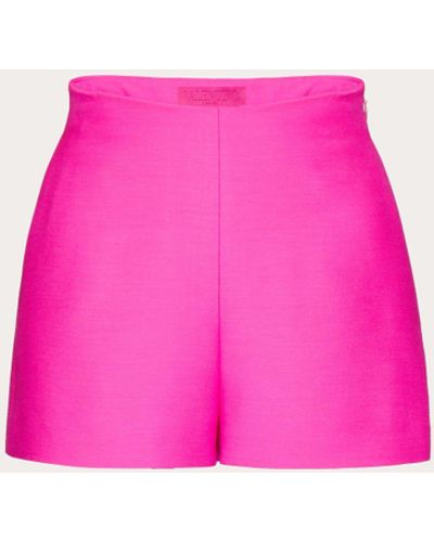 Valentino Crepe Couture Shorts - Pink