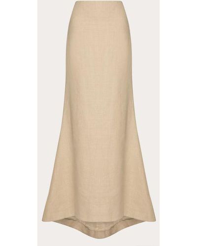 Valentino Linen Skirt - Natural