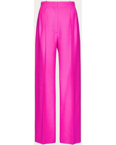 Valentino Crepe Couture Pants - Pink