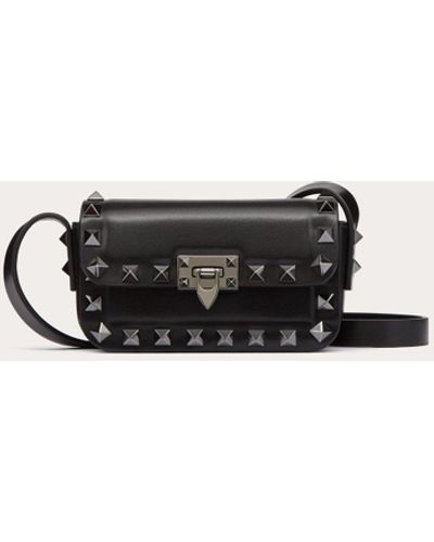 Valentino Garavani Micro Rockstud23 Shoulder Bag In Smooth Calfskin - White