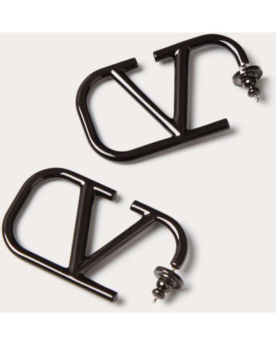 Valentino Garavani Vlogo Signature Metal Earrings - Natural